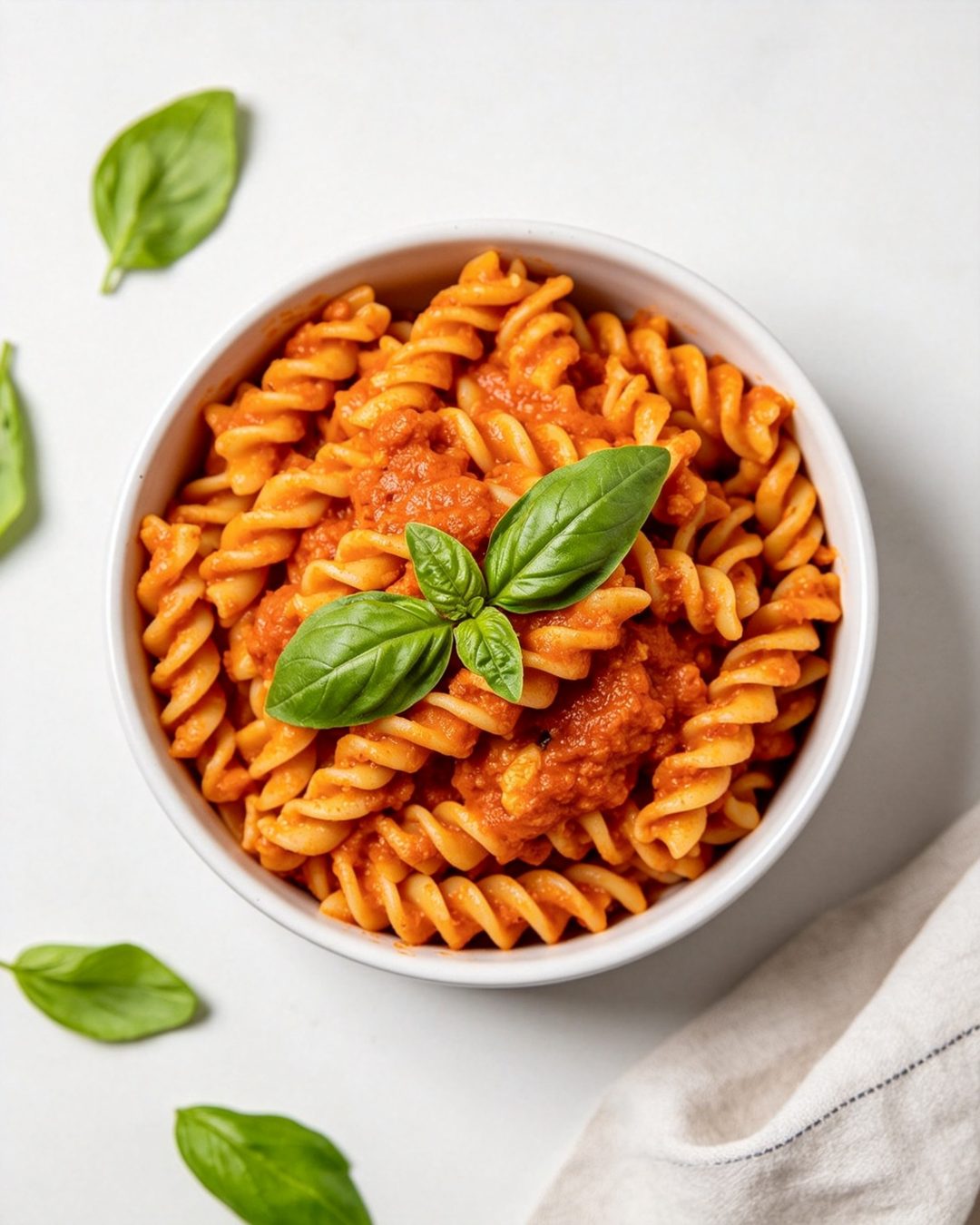 Tomato basil pasta recipe card example